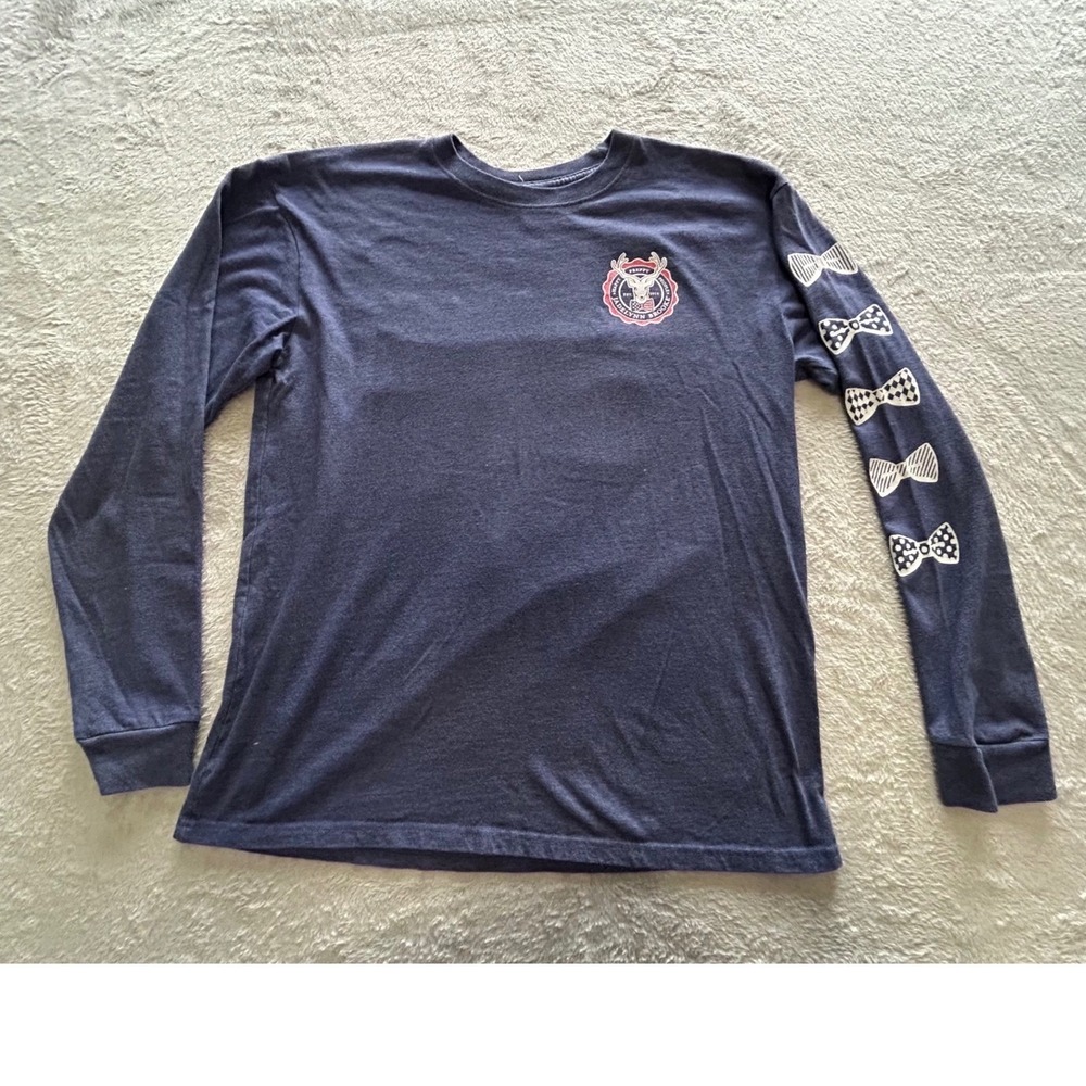 Jadelynn Brooke Navy Blue Keeping It Classy Since 1776 Long Sleeve Shirt Large